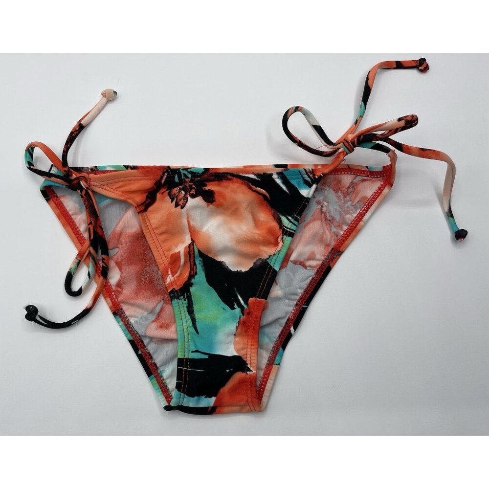 Lililane String Bikini Bottom Womens Size‎ Small Floral Hawaiian Tropical